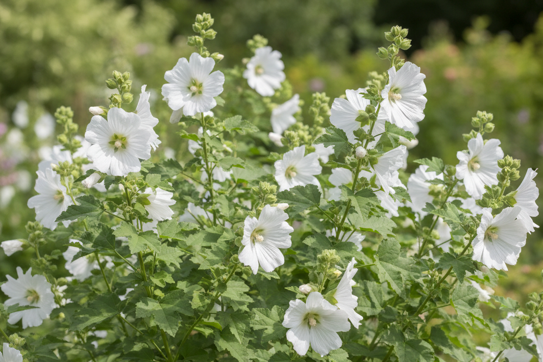 Lavatera Mont Blanc Halcyon Hill Gardens