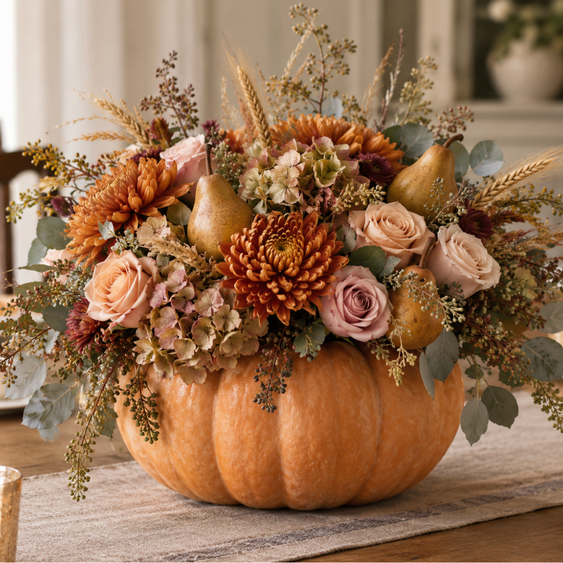 Thanksgiving pumpkin Centerpiece workshop